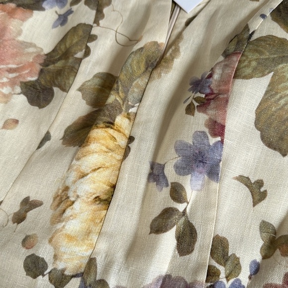 NWT Zimmermann Luminosity Cream Multi Color Mini Dress | sz Zim 0 / XS / 2-4 - Picture 9 of 11